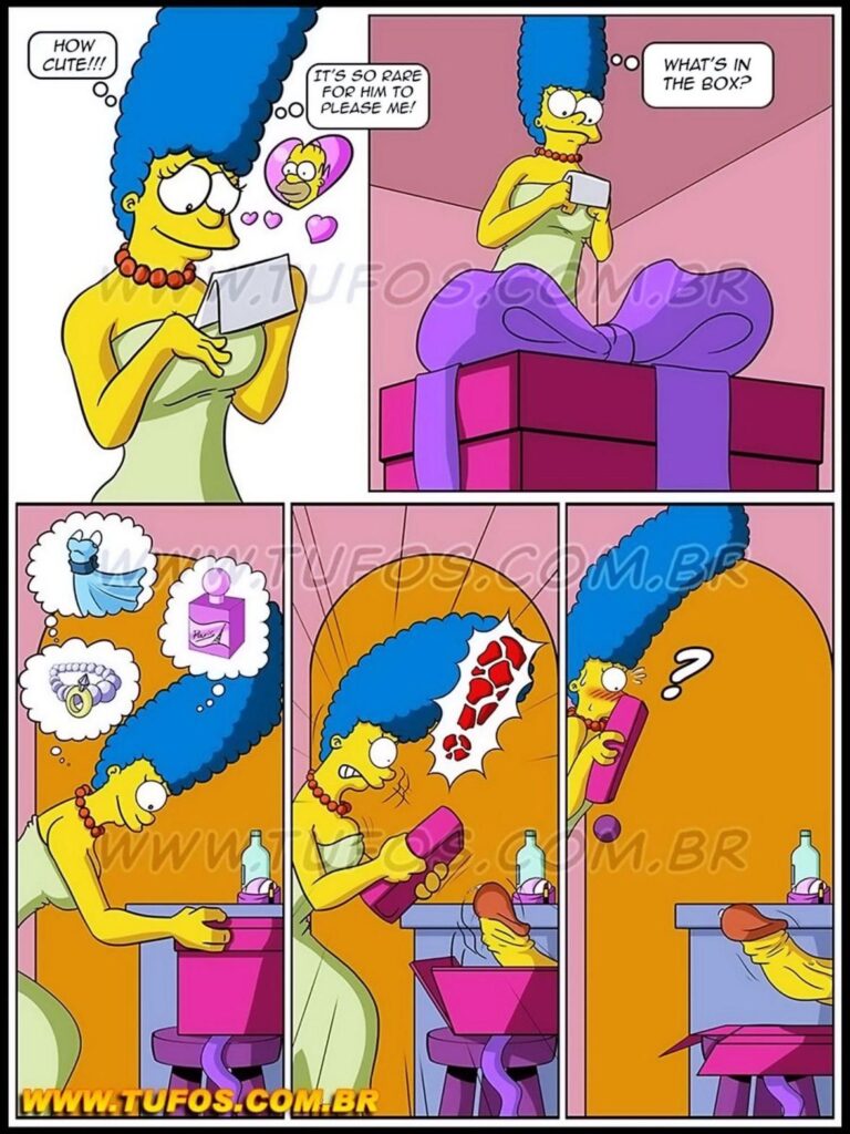 Hentai HQ r34 Simpsons xxx - Marge Mãe Rabuda dando cu e buceta para filho  Bart