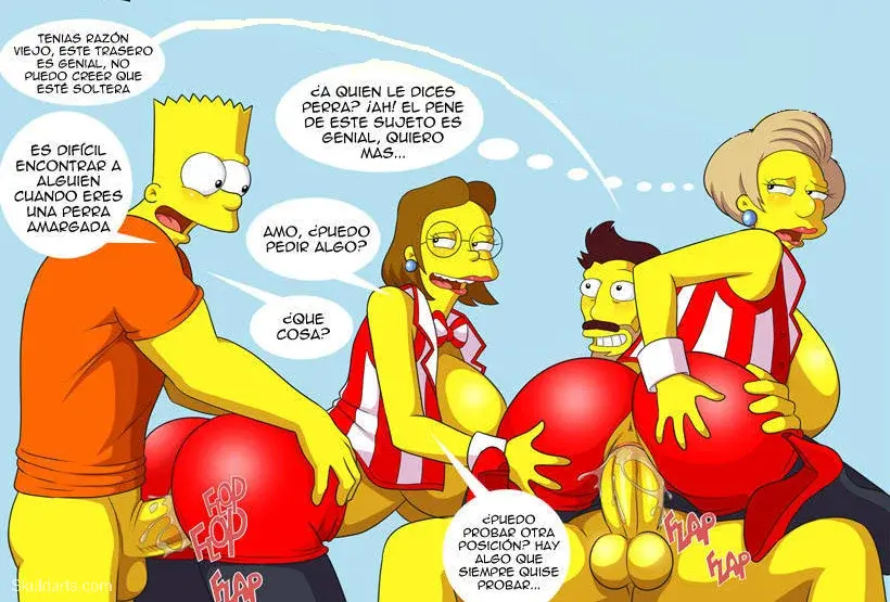 Porn Simpsons Hentai Edna Krabappel Fucking the married teacher's big ass (1).1
